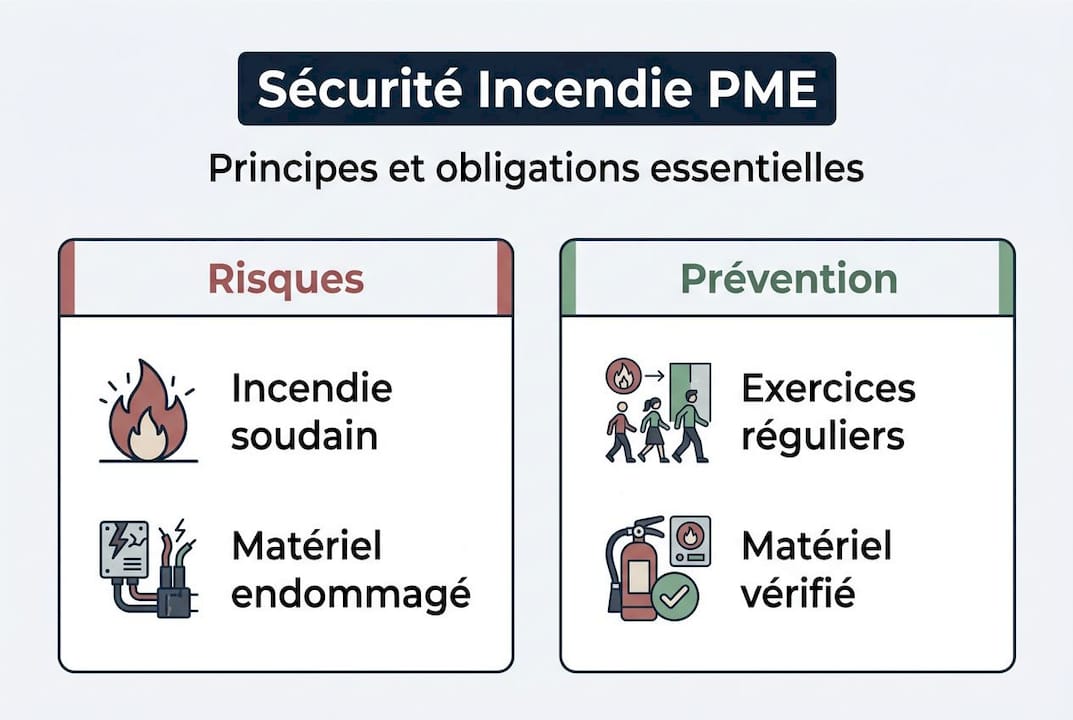 Infographie : les règles essentielles de sécurité incendie pour les PME