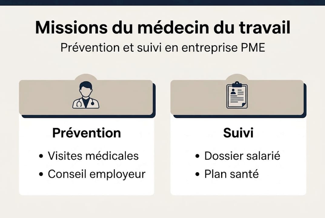 Les missions du médecin du travail en PME : l'essentiel en infographie