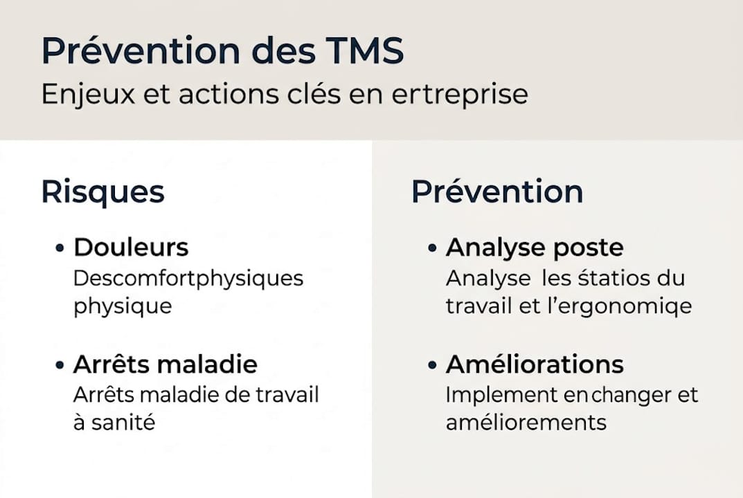 Infographie : comprendre et prévenir les troubles musculo-squelettiques (TMS)