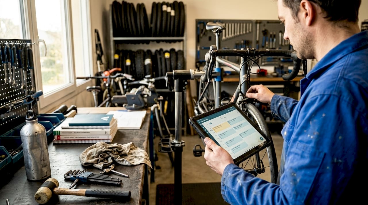Technicien cycle en atelier, gestion des prises de rendez-vous en ligne