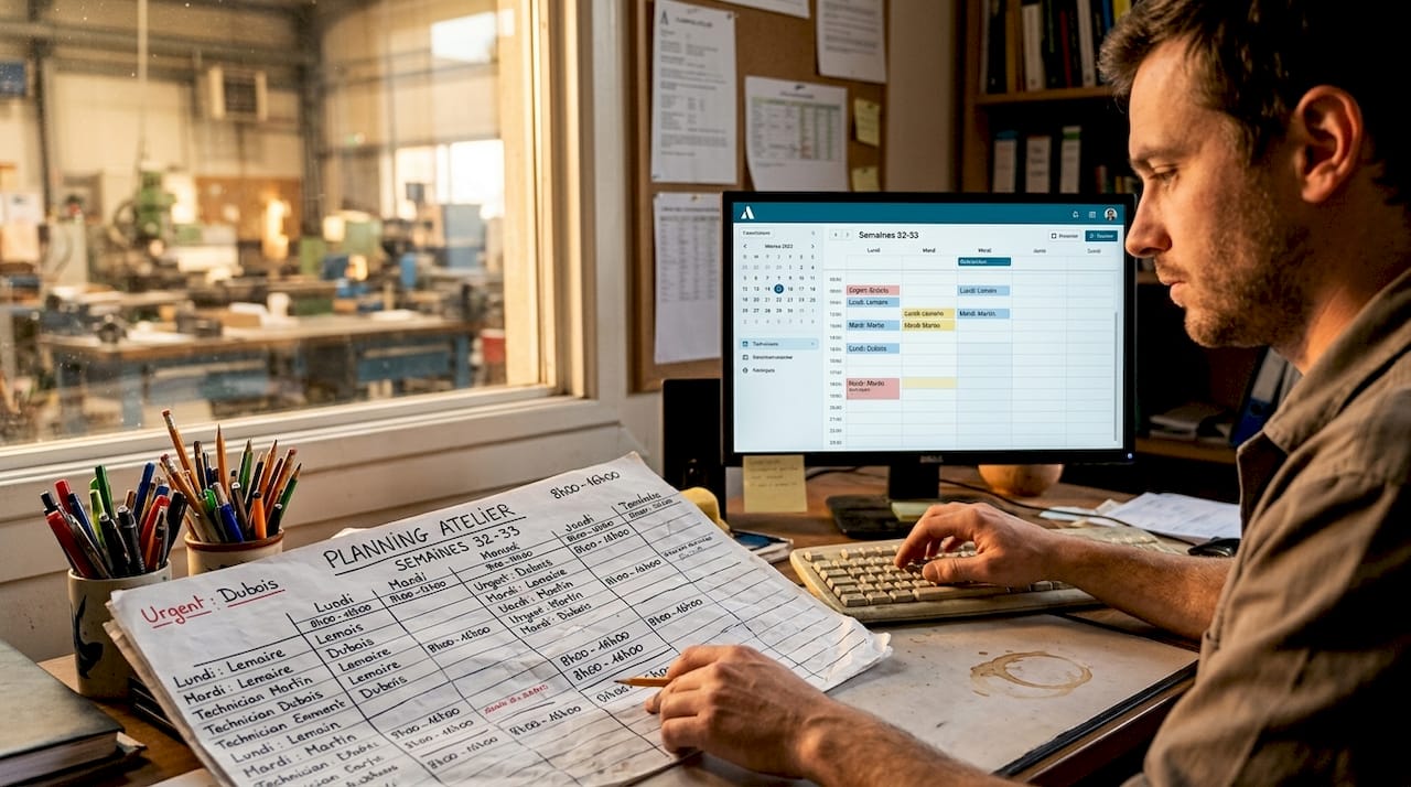 Le chef d’atelier planifie et organise le travail de l’équipe au jour le jour.
