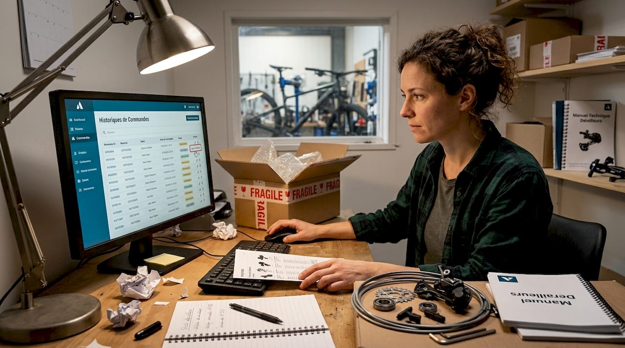 Pilotage des commandes et suivi informatique pour l’atelier vélo