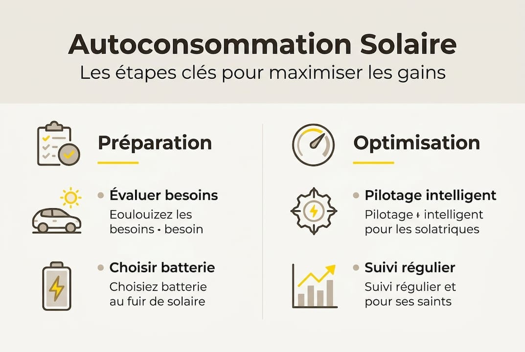 Infographie : les grandes étapes pour passer à l’autoconsommation solaire