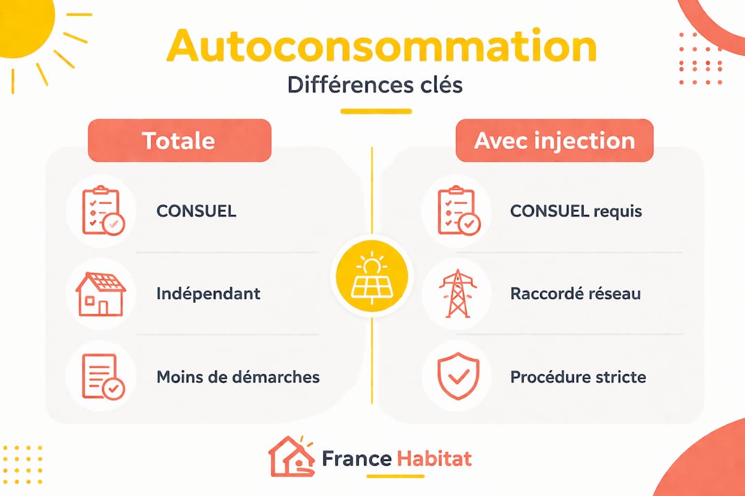 Infographie : Autoconsommation ou revente sur le réseau, quelle solution choisir ?