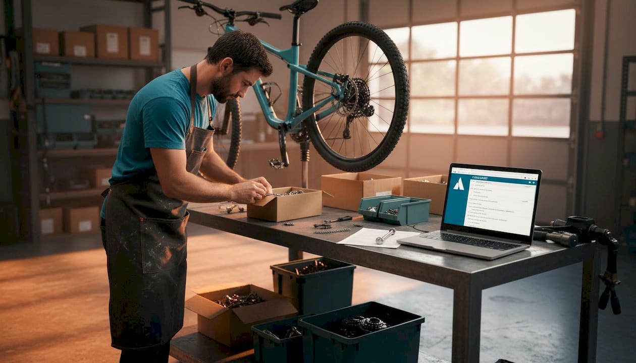 Contrôle du vélo par le technicien à son retour à l’atelier