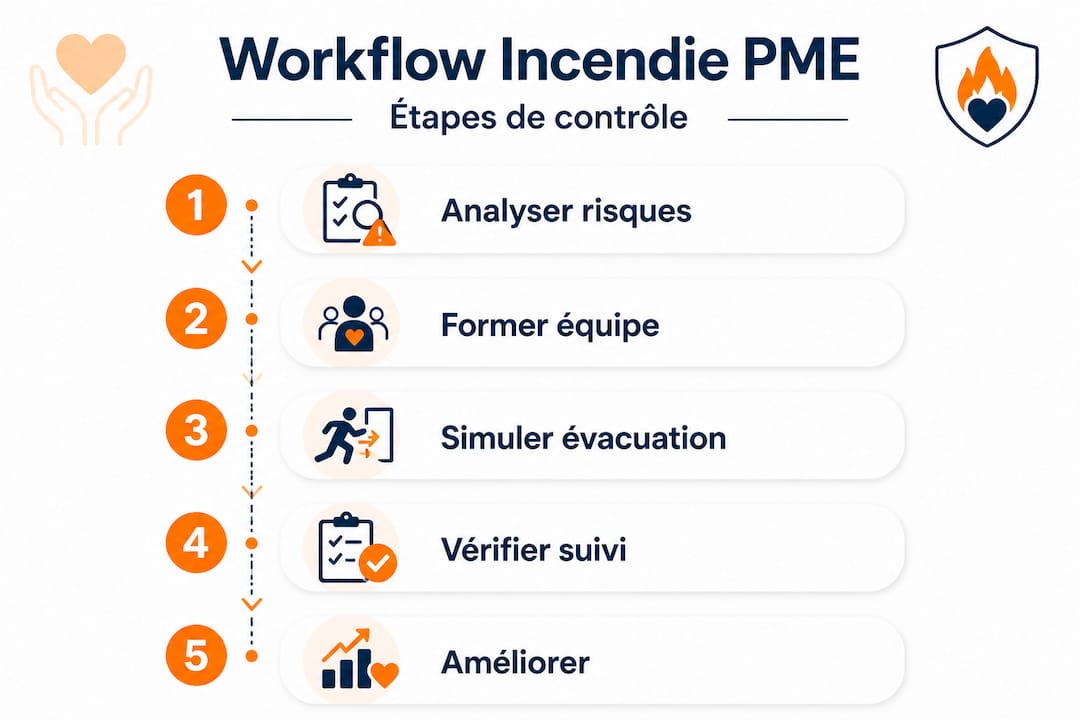 Infographie : comment piloter efficacement le processus de formation incendie en PME
