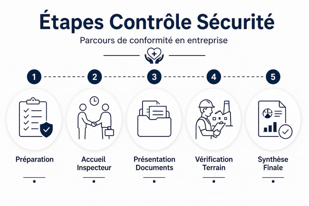 Les grandes étapes du contrôle de sécurité en entreprise : infographie