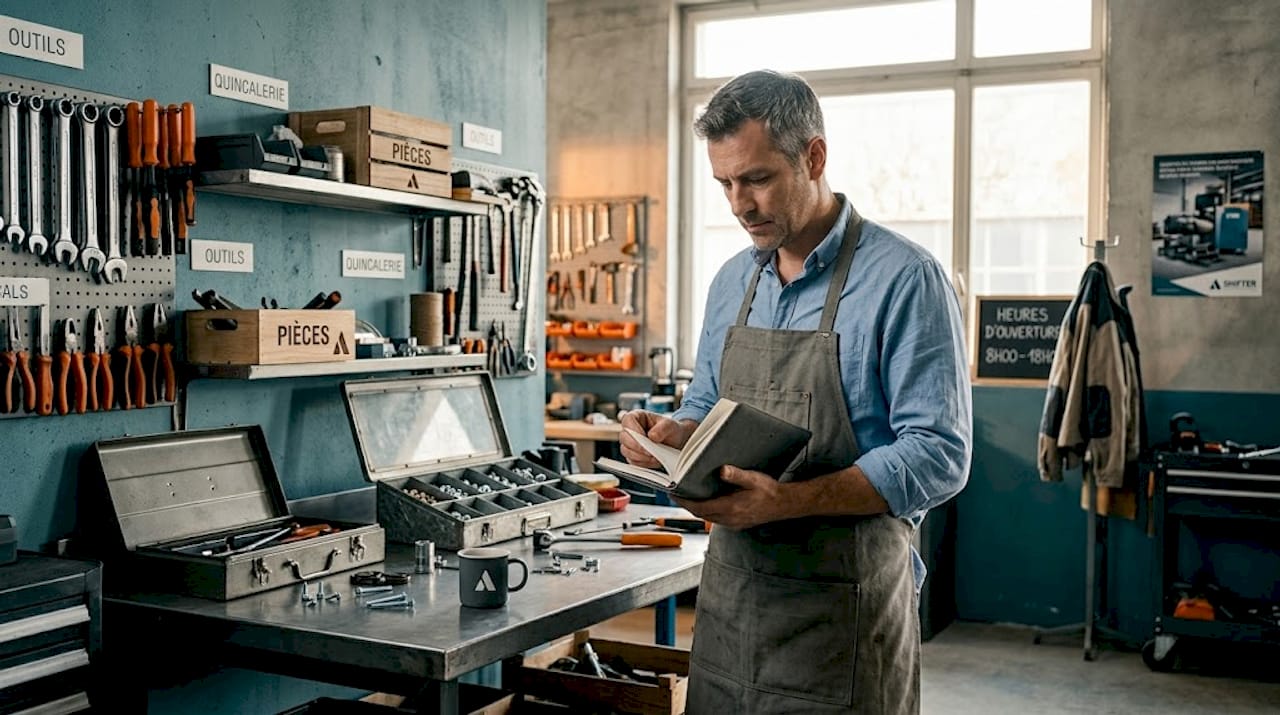 Le chef d’atelier consulte le planning directement sur sa tablette.