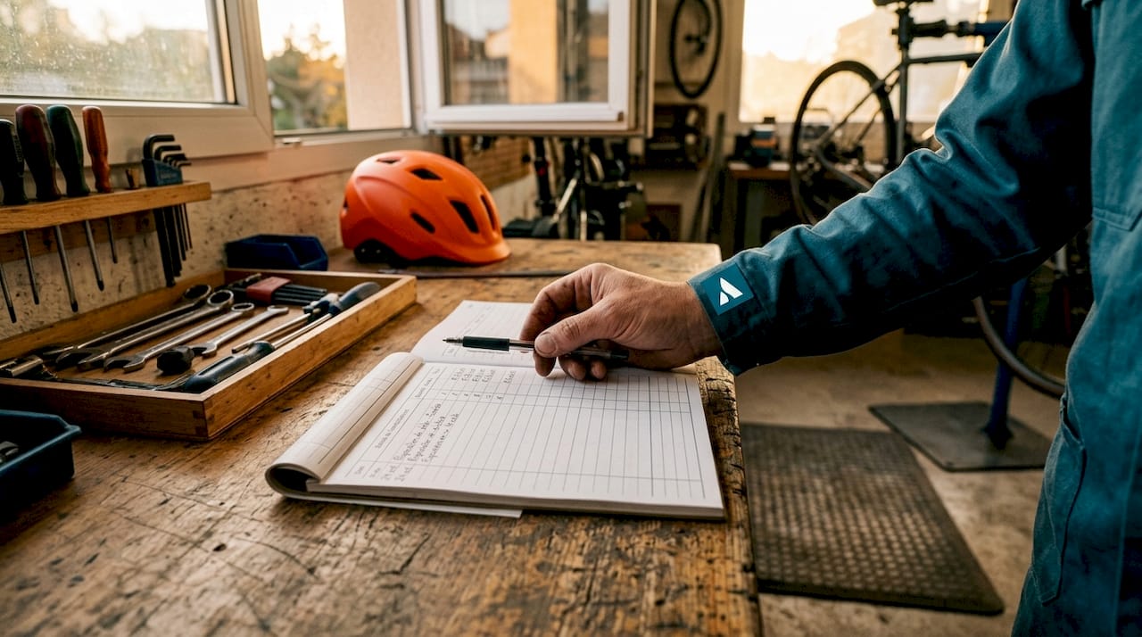 Une personne en train de noter des recettes dans un cahier dédié.