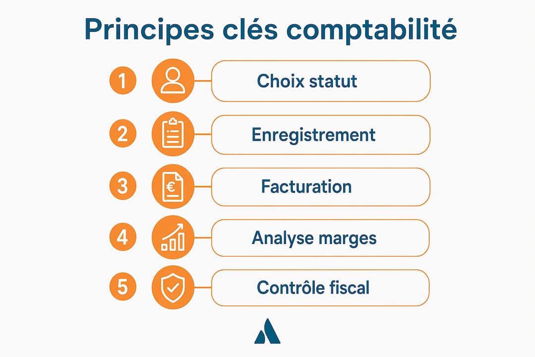 Les grandes étapes de la gestion comptable pour un atelier de réparation vélo, en un coup d'œil