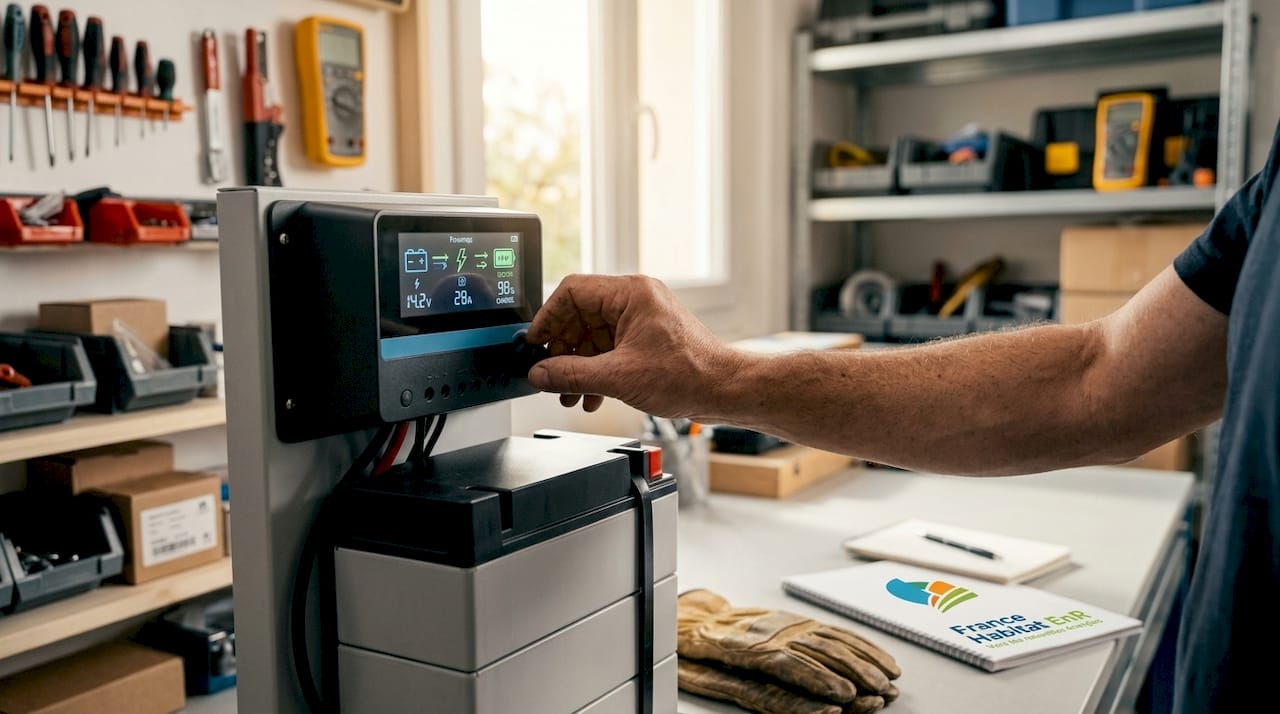 Réglage manuel du régulateur de charge solaire