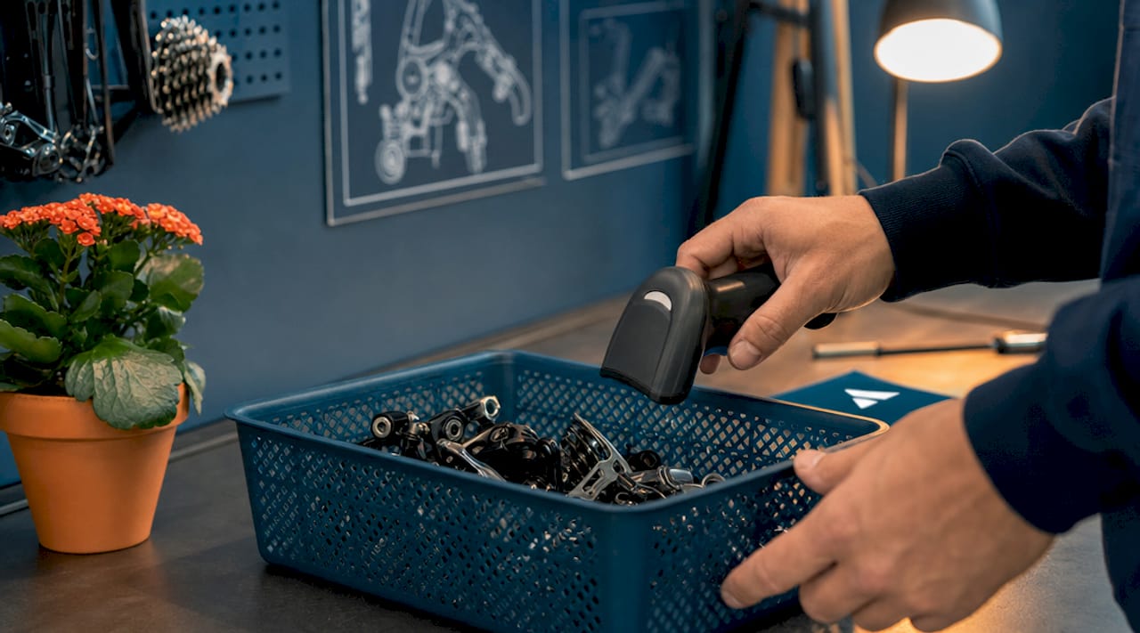 Saisie des pièces de vélo par scan pour l’inventaire