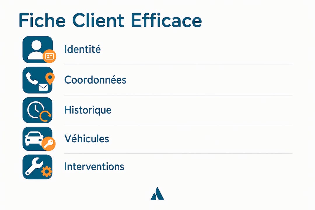 Découvrez en un coup d’œil les principales étapes pour créer et gérer une fiche client dans un atelier vélo grâce à cette infographie.
