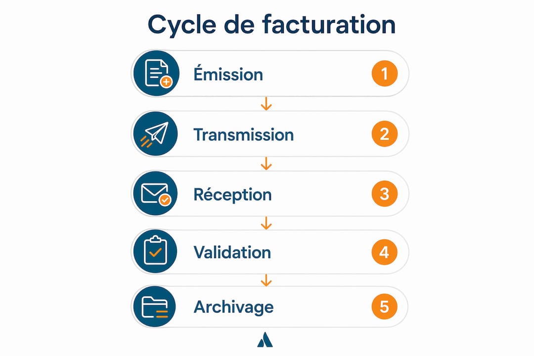 Schéma du processus de facturation électronique