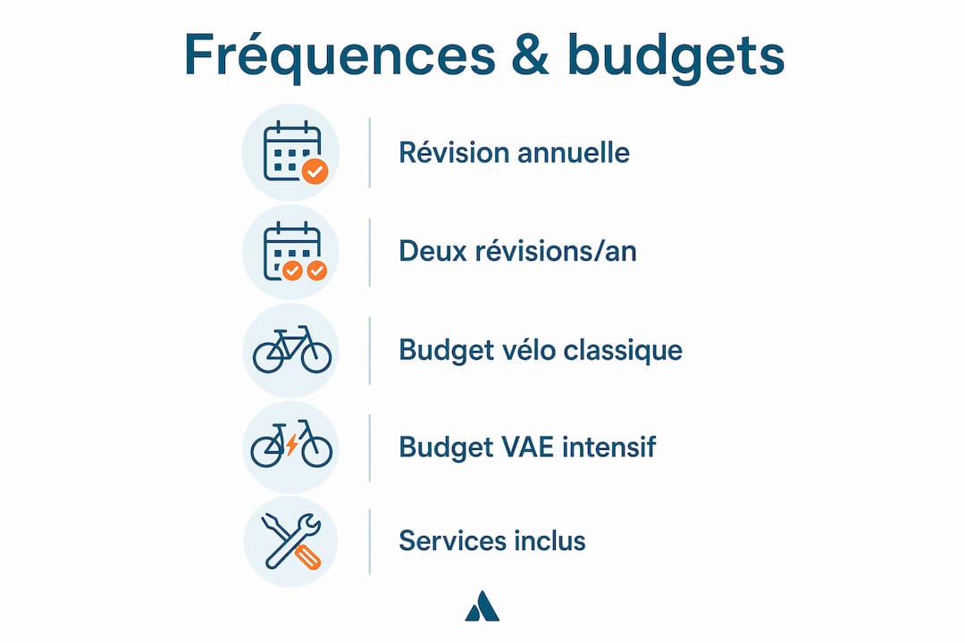 Infographie : à quelle fréquence entretenir son vélo et quel budget prévoir ?