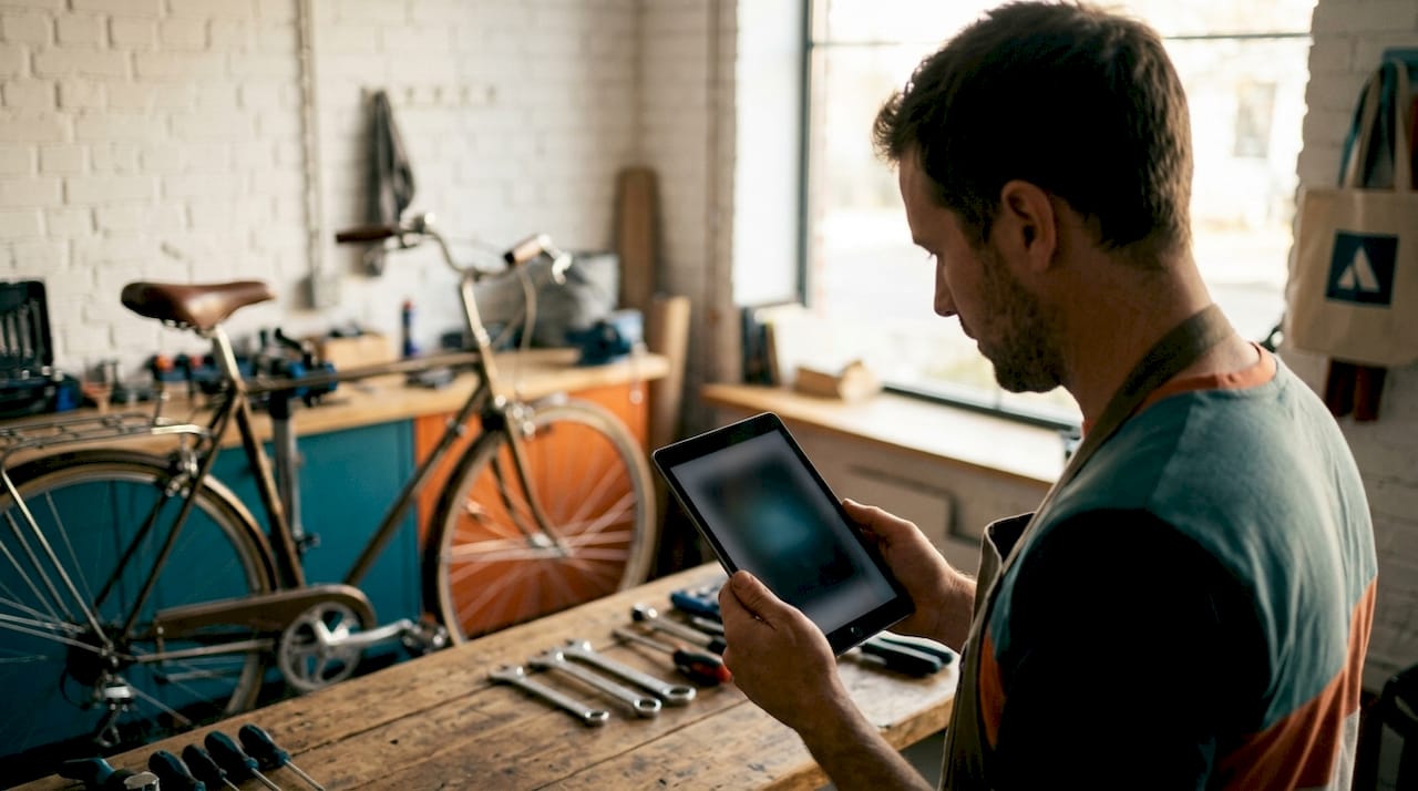Mécanicien cycles en atelier : gestion des interventions sur papier et informatique