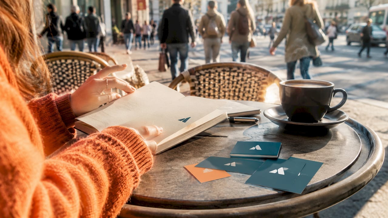 Une femme réfléchit à sa prochaine stratégie marketing