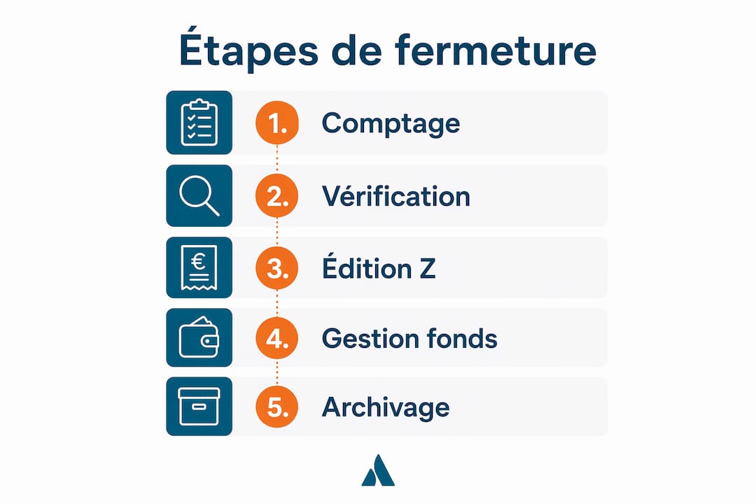 Découvrez en image les différentes étapes essentielles pour clôturer une caisse en toute simplicité.