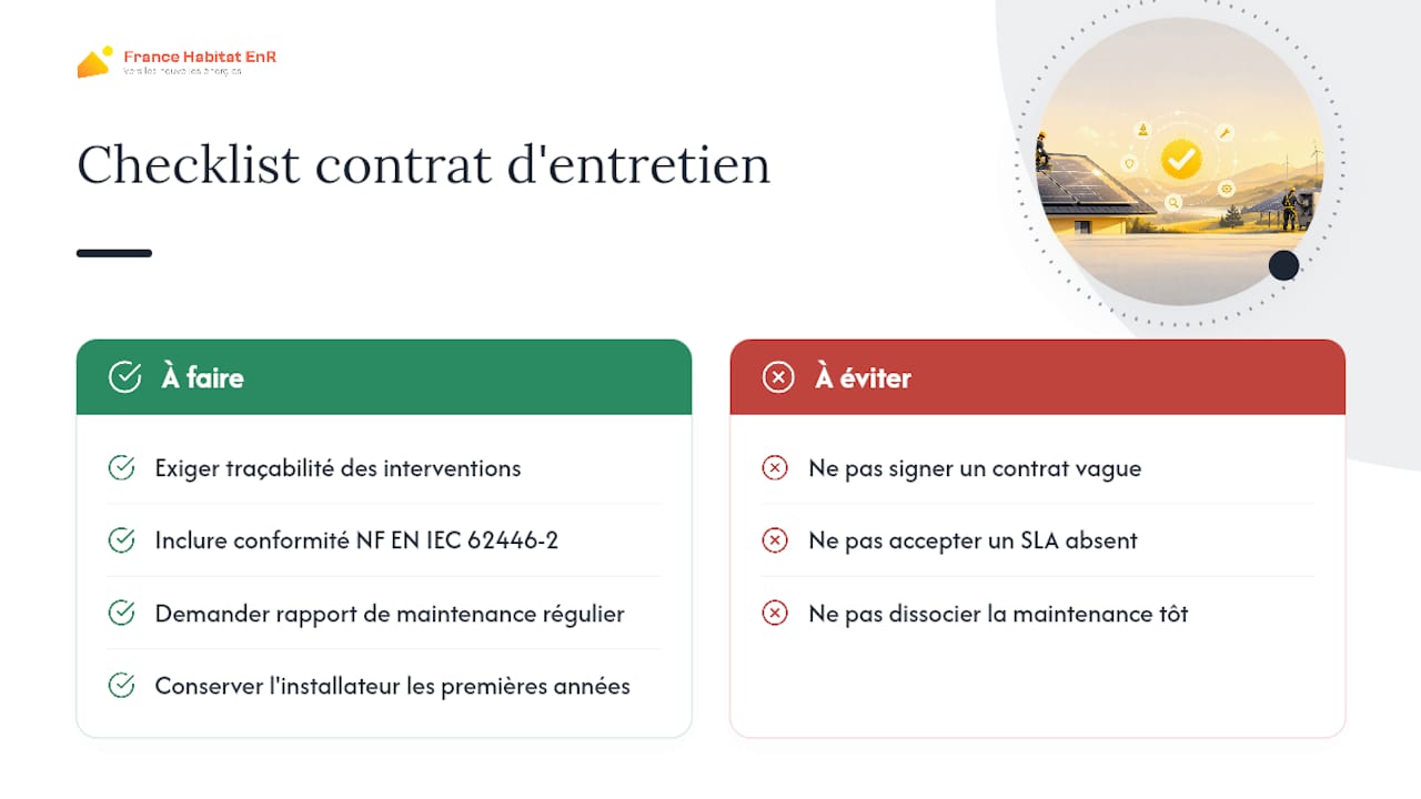 Notre point de vue sur les contrats d'entretien photovoltaïque — overview diagram