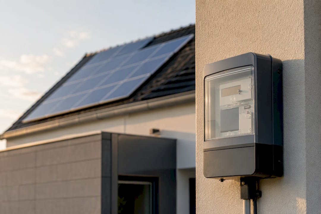 Compteur électrique associé à une toiture équipée de panneaux solaires