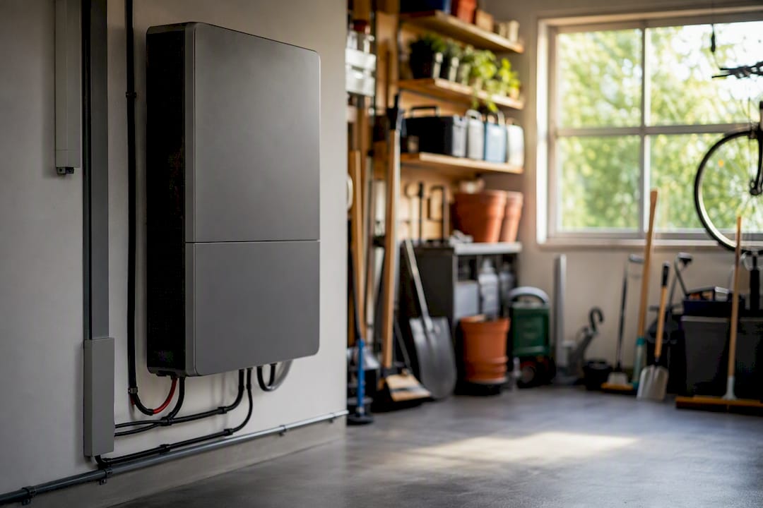 Batterie de stockage d’énergie solaire dans un local technique