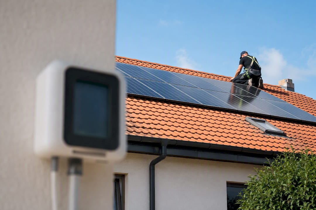 Panneaux solaires avec capteur de surveillance flou