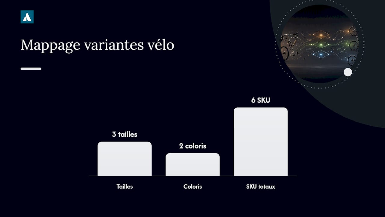 Correspondance de six variantes de vélo entre deux systèmes
