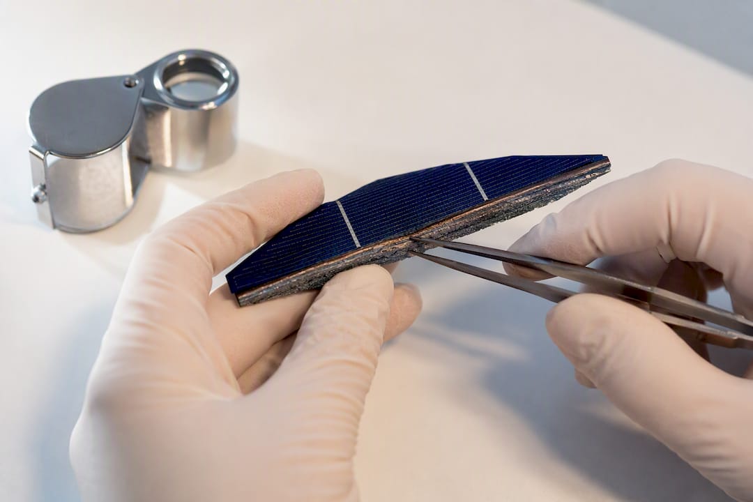 Inspection d’un fragment de cellule photovoltaïque