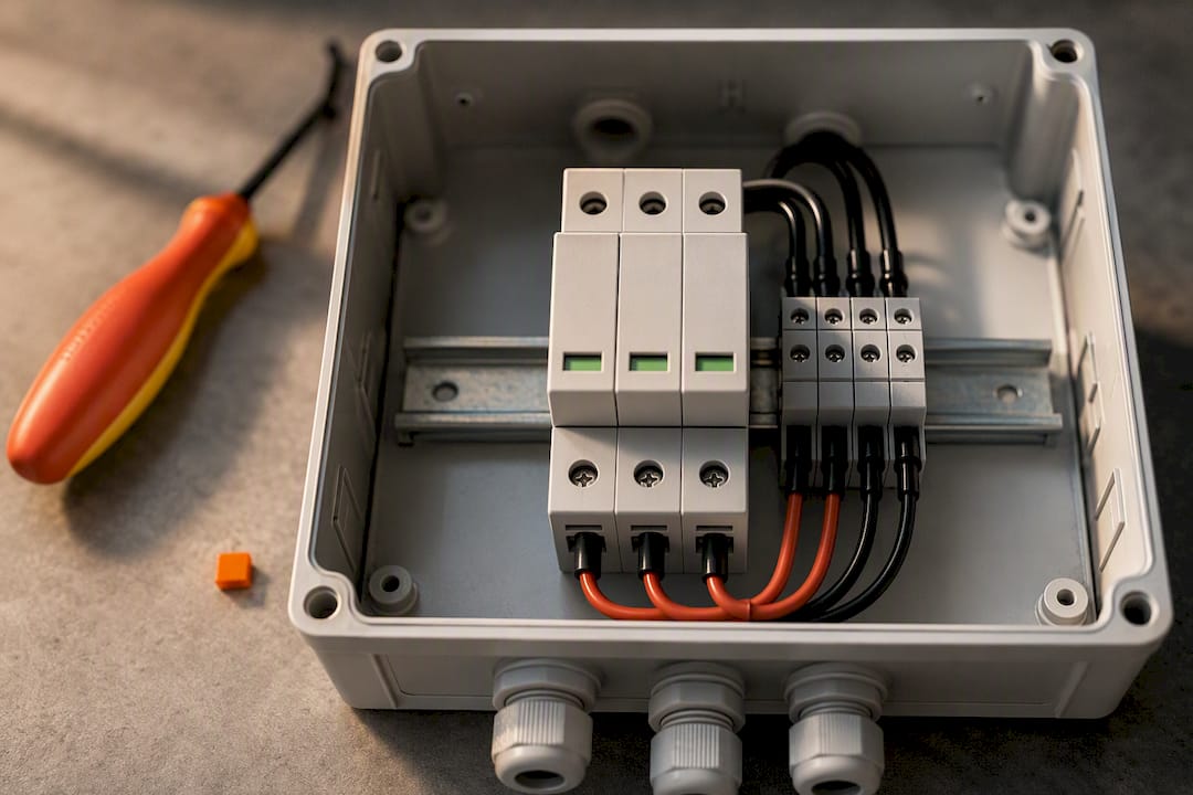 Parafoudre avec connexions électriques courtes