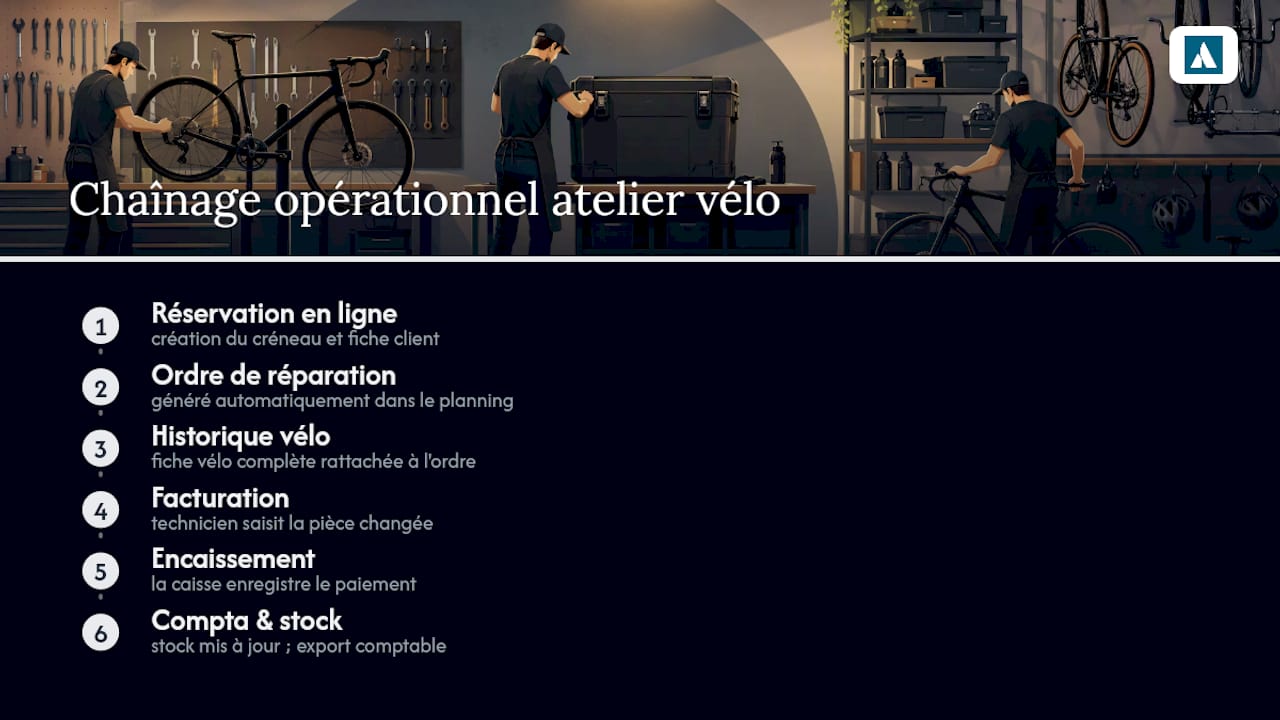Ce que l'expérience de plus de 1 000 boutiques révèle sur un logiciel caisse vélo — overview diagram