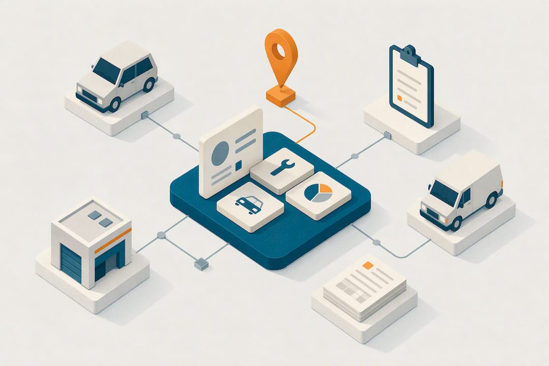 Ilustración isométrica de una base de datos conectada