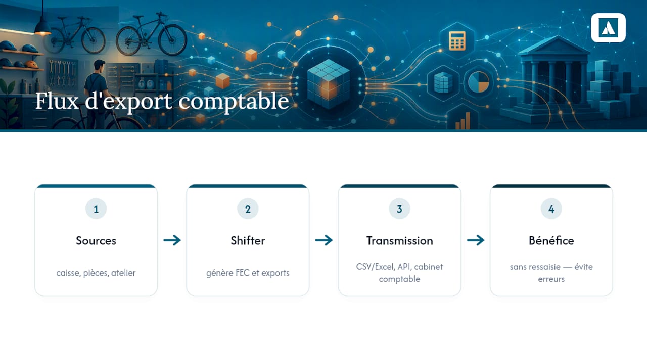 Transmission des données vers les exports comptables