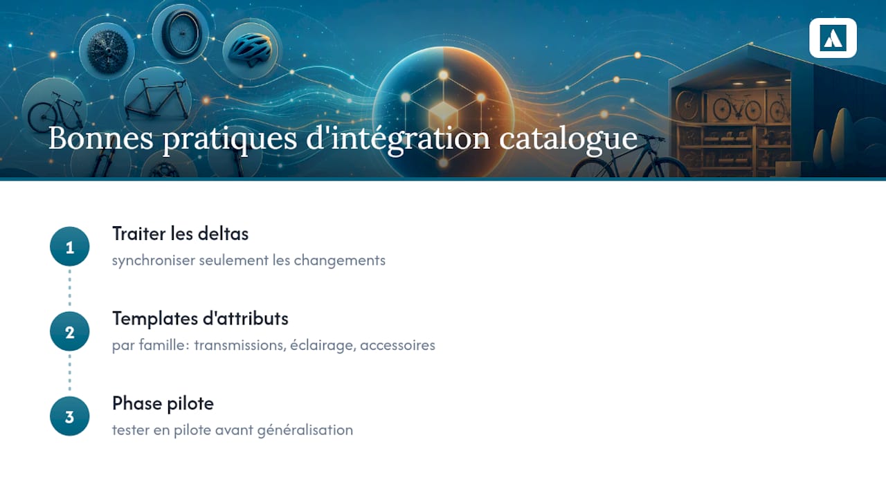 Ce que l'expérience terrain enseigne sur l'intégration catalogue — overview diagram