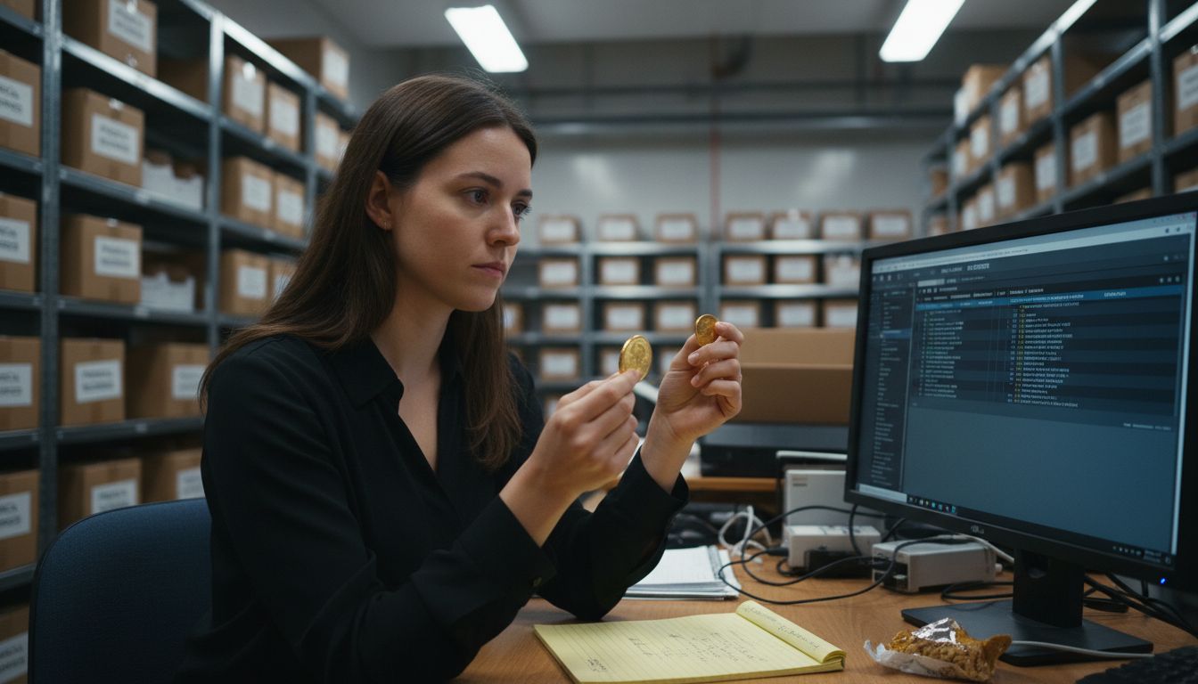 Analyst examines gold and blockchain ledger