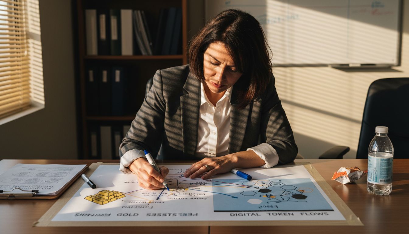 Analyst mapping gold to digital token process