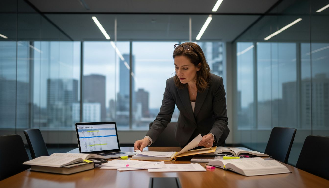 Compliance officer auditing cryptocurrency reserves