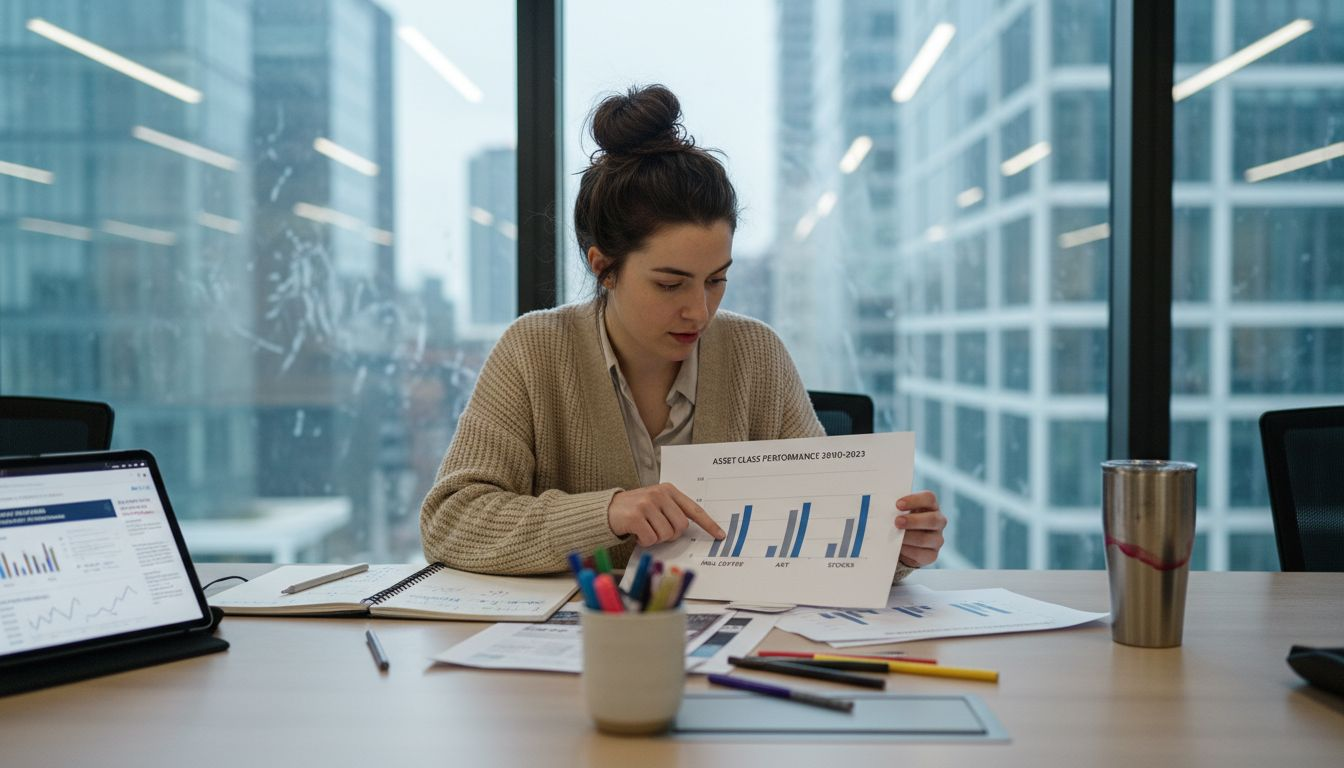 Woman comparing types of tokenized assets