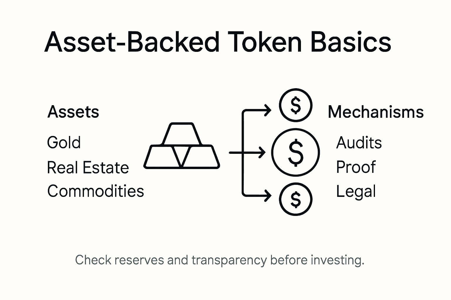 Infographic showing asset-backed token basics