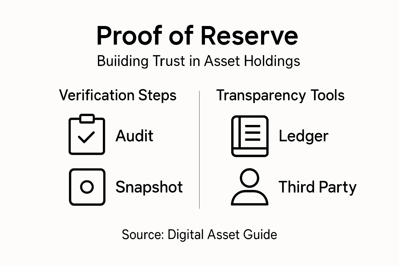 Infographic explaining proof of reserve in assets