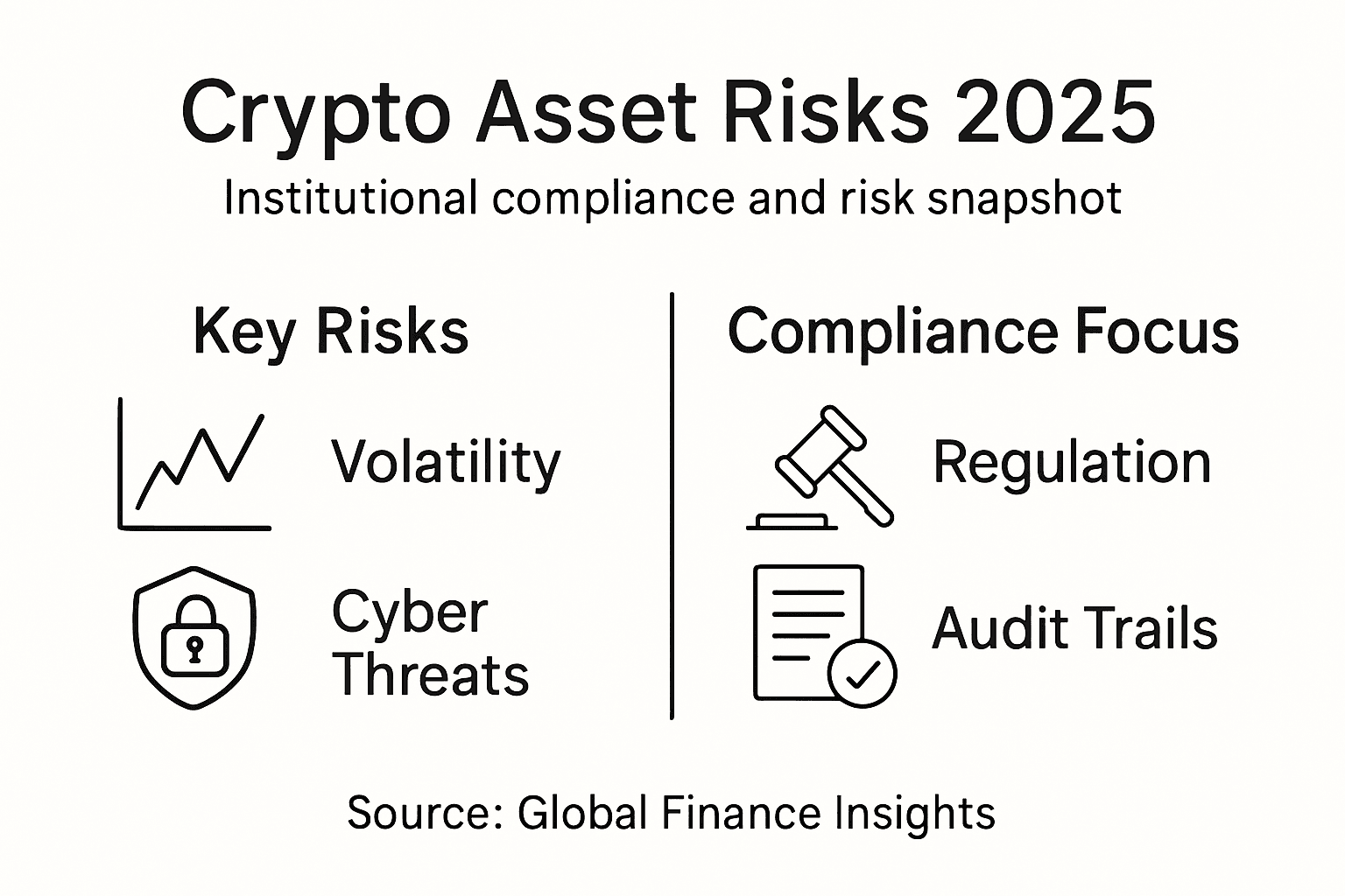 Infographic of top crypto risks and compliance points