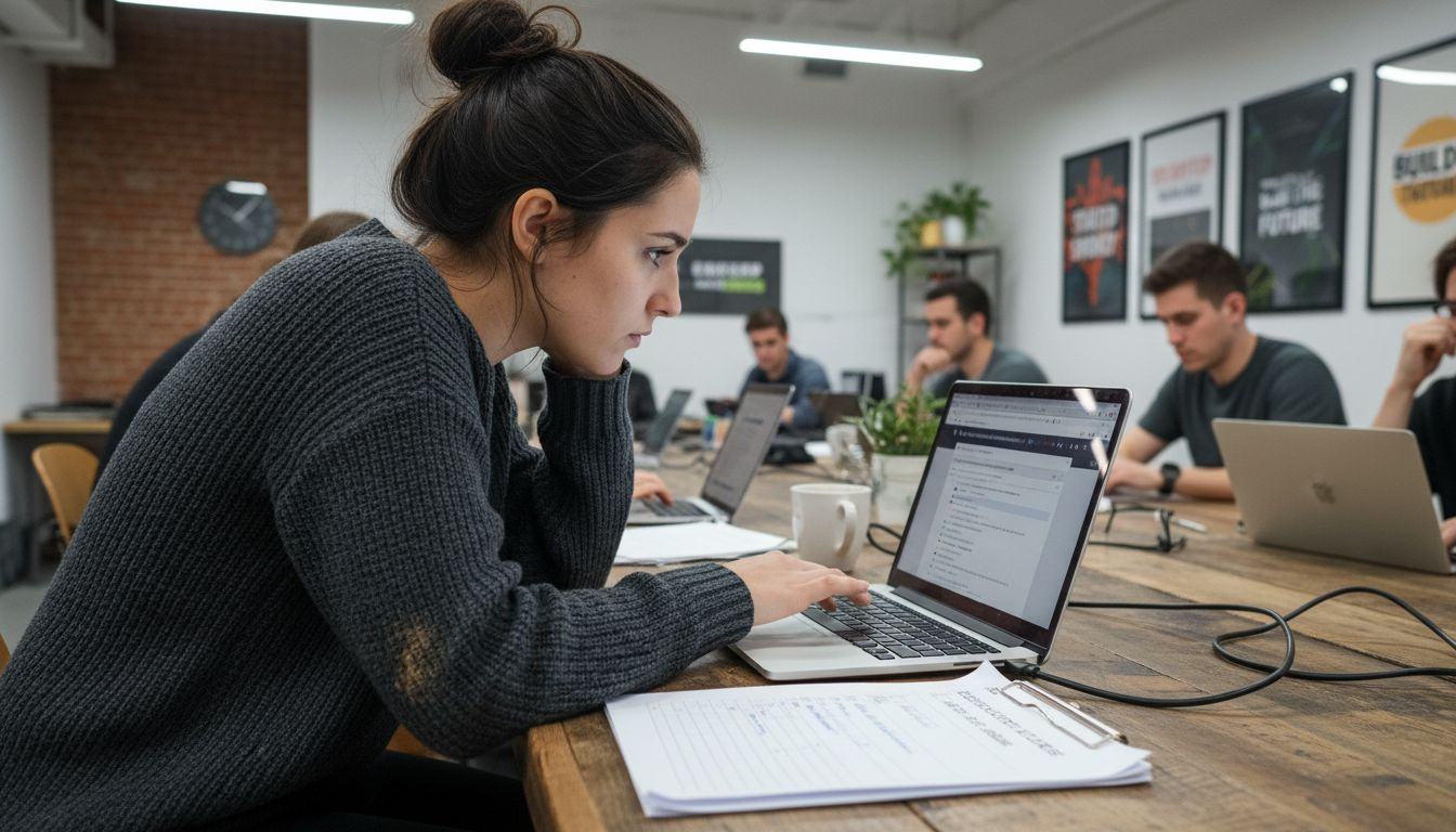 Person searching token contract on blockchain explorer