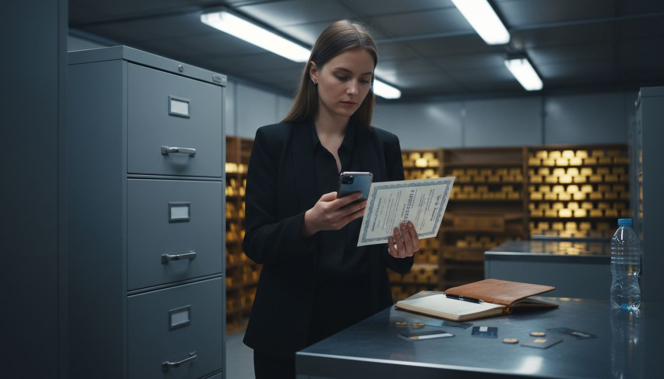 Gold certificate scanning in secure vault