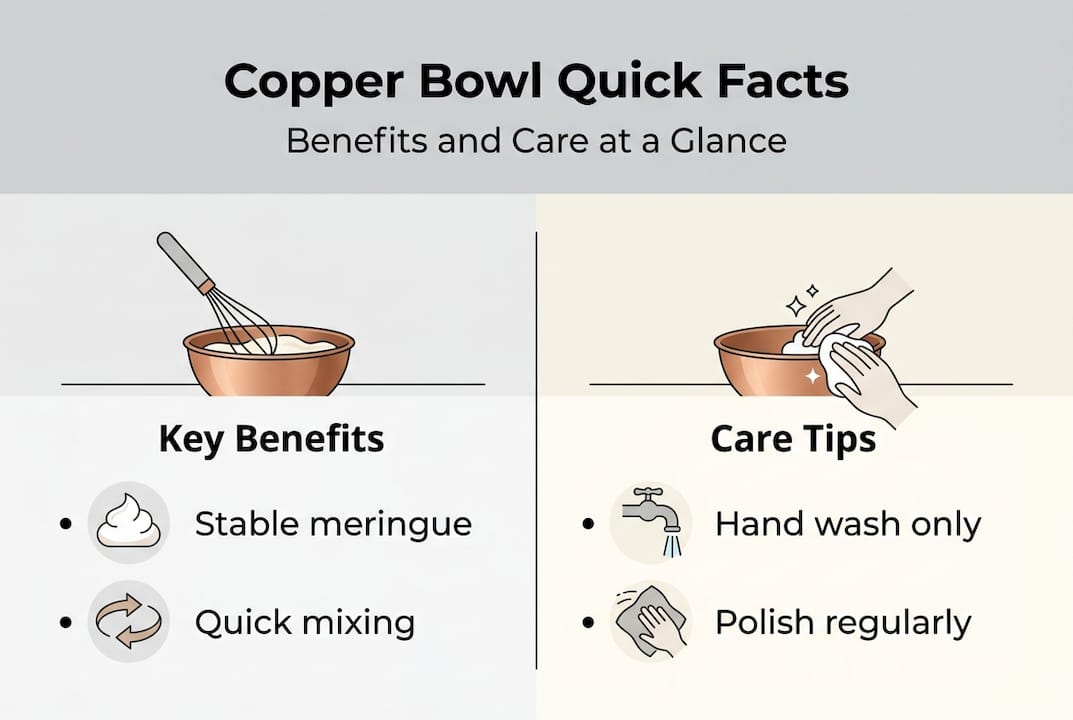 Infographic: copper bowl benefits and care tips