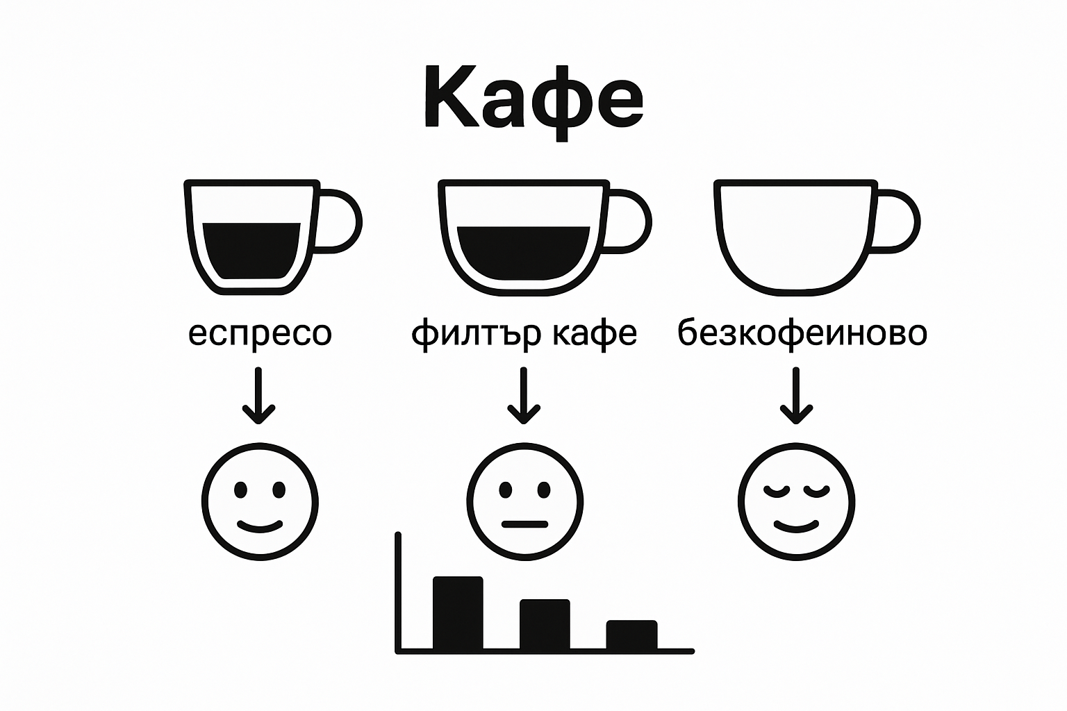 Инфографика: Как различните видове кафе влияят на настроението ни