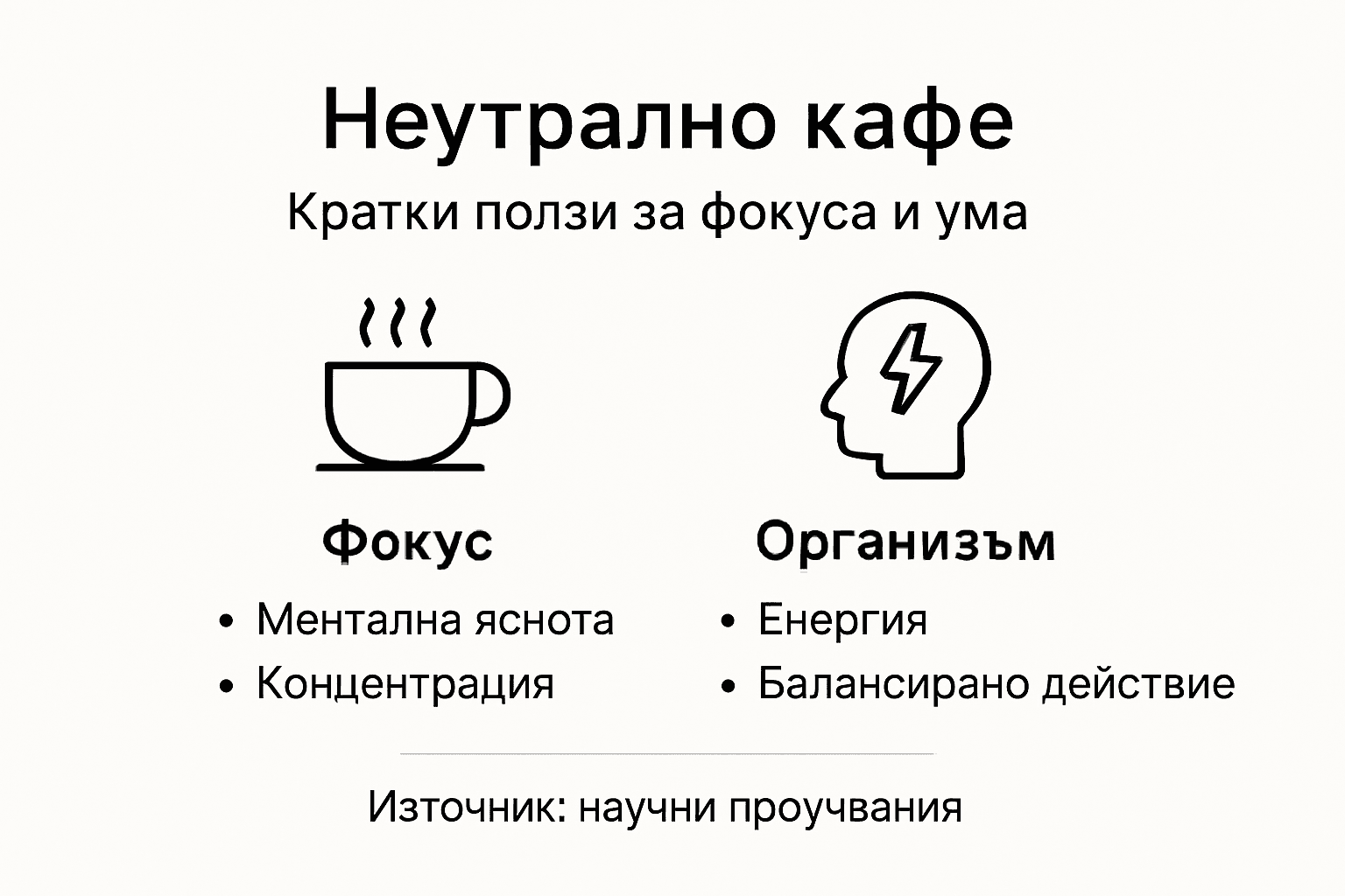 Инфографика: Как кафето влияе на концентрацията и мозъчната функция
