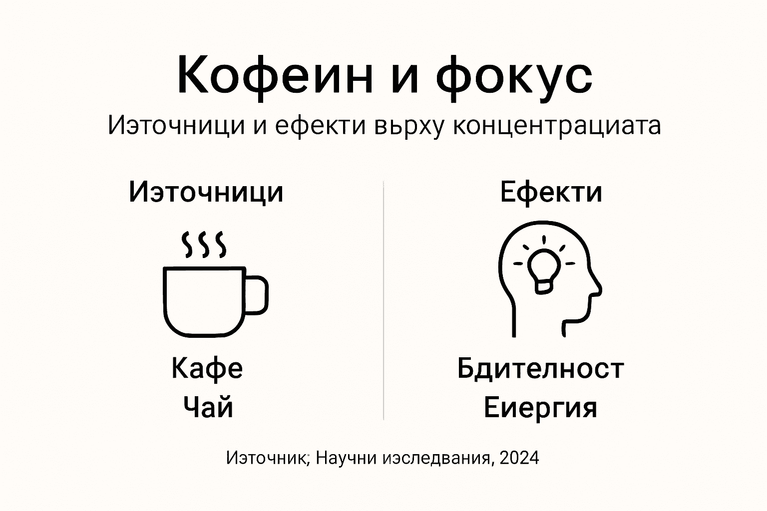 Инфографика: Откъде идва кофеинът и как влияе на организма ни