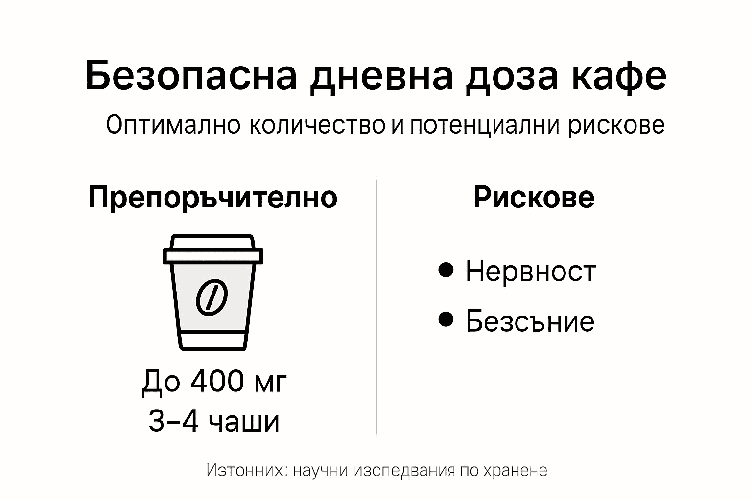 Инфографика: Колко кафе е прекалено и какви са рисковете за здравето