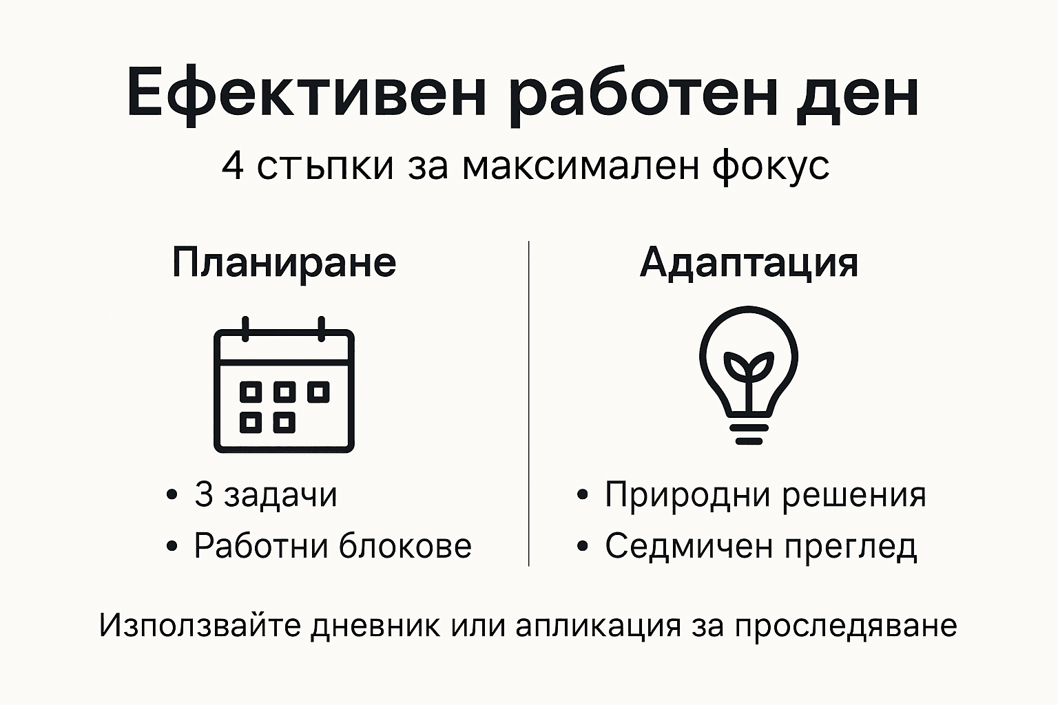 Инфографика: Как да подредим деня си стъпка по стъпка