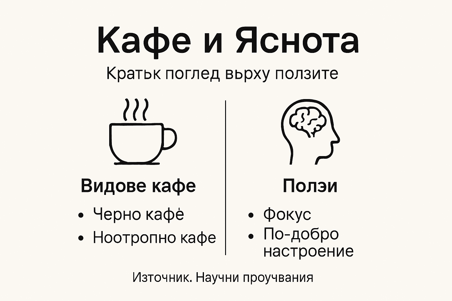 Интересна инфографика: различните видове кафе и какво полезно носят за тялото и ума ни