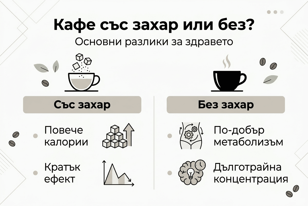 Инфографика: Какви са ползите от кафето със и без захар